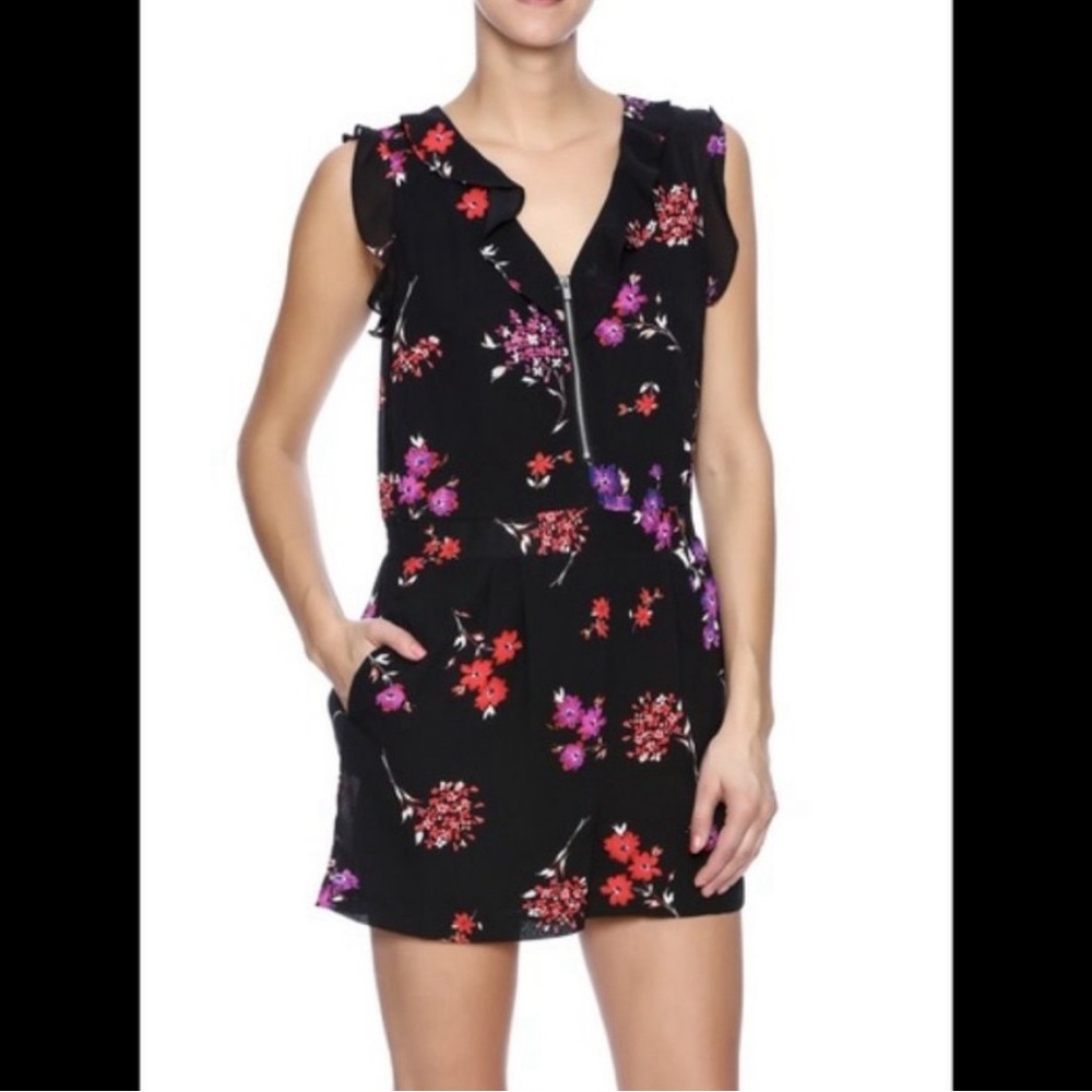 Express Floral Black Romper